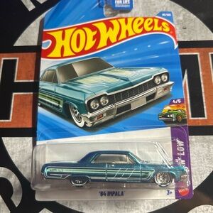 Hot Wheels '64 Impala Teal Metallic Die-Cast Car Treasure Hunt